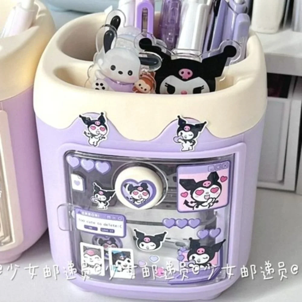 Hello Kitty or Kuromi Desk / Makeup Organ. 2 slots & 2 shelves w/ clear door